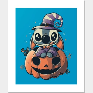 Ohana Pumpkin Funny Spooky Halloween Experiment - Light Posters and Art